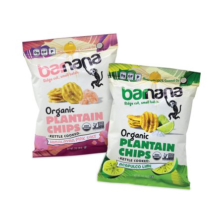 BARNANA Plantain Chip Variety Pack, 2 oz Bag, 12PK 810050883801